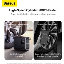 Buy Baseus Car Inflator Pump - Wireless MEGA ENERGY in Cyprus, Nicosia, Limassol, Larnaka, Pafos
