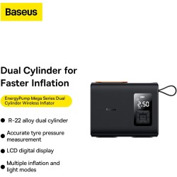 Buy Baseus Car Inflator Pump - Wireless MEGA ENERGY in Cyprus, Nicosia, Limassol, Larnaka, Pafos