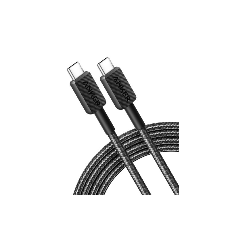 Buy Anker Mobile Cable - 322 - USB-C to USB-C Cable 1.8m Braided Black in Cyprus, Nicosia, Limassol, Larnaka, Pafos