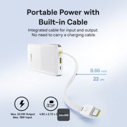 Buy Baseus Powerbank 22.5W 20000mAh + Display EnerFill Bipow2 Pro White - FC51 -... in Cyprus, Nicosia, Limassol, Larnaka, Pafos
