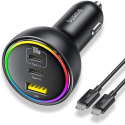 Buy Baseus Car Charger - 152.5W 2C + 1U incl 100W Cable in Cyprus, Nicosia, Limassol, Larnaka, Pafos
