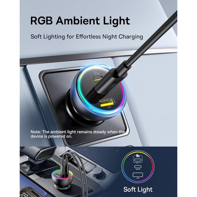 Buy Baseus Car Charger - 152.5W 2C + 1U incl 100W Cable in Cyprus, Nicosia, Limassol, Larnaka, Pafos