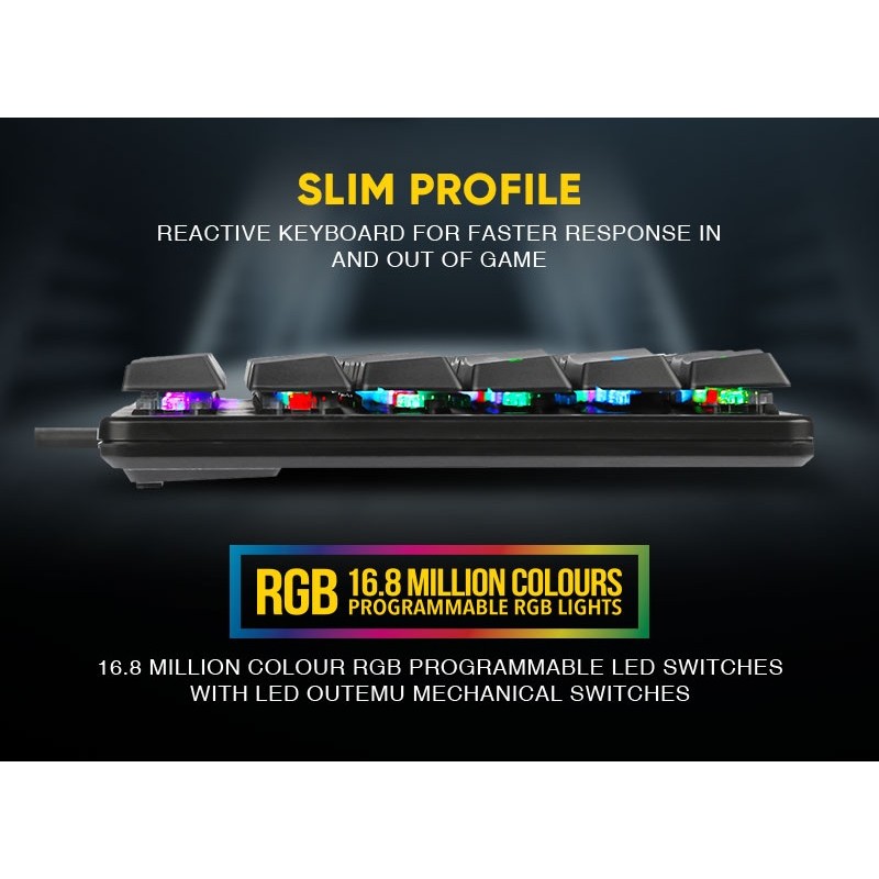 Buy Armaggeddon Low Profile Mechanical Keyboard - SMK-9R - 87 Black Switch Keys in Cyprus, Nicosia, Limassol, Larnaka, Pafos