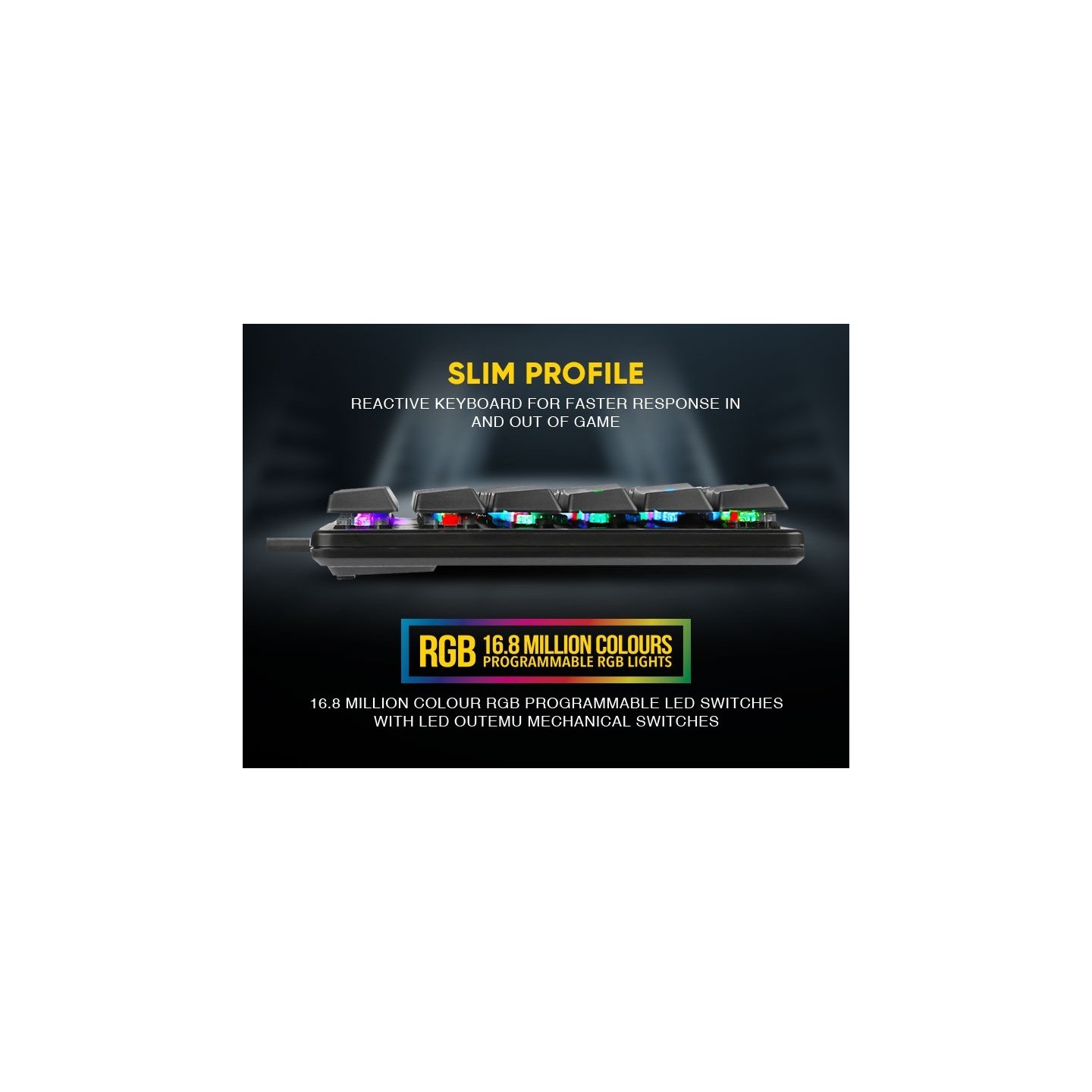 Armaggeddon SMK-9R Low Profile Mechanical Keyboard - 87 Black Switch (Boxed) — Buy in Cyprus with Fast Delivery