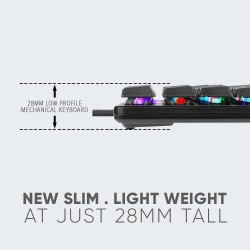 Armaggeddon SMK-9R Low Profile Mechanical Keyboard - 87 Black Switch (Boxed) — Buy in Cyprus with Fast Delivery