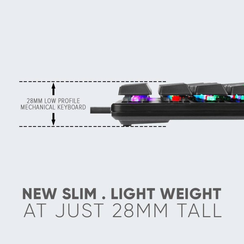 Buy Armaggeddon Low Profile Mechanical Keyboard - SMK-9R - 87 Black Switch Keys in Cyprus, Nicosia, Limassol, Larnaka, Pafos