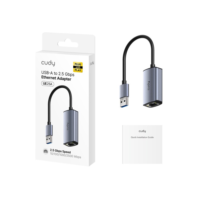 Cudy Converter - UE25A - USB-A to 2.5Gbe LAN Aluminium — Buy in Cyprus with Fast Delivery