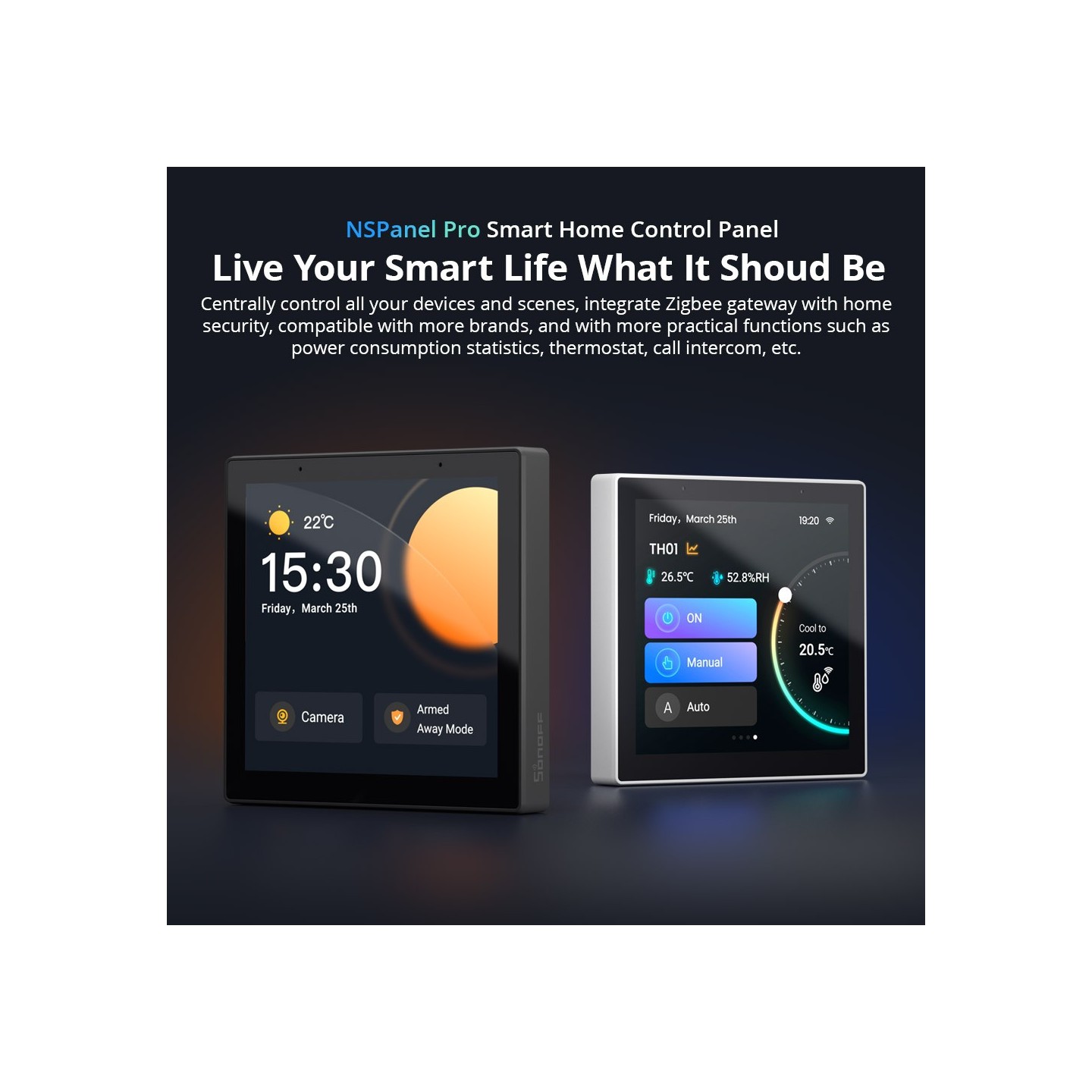 Sonoff Wifi Smart - NS Panel Pro - with Full Touch Display — Buy in Cyprus with Fast Delivery