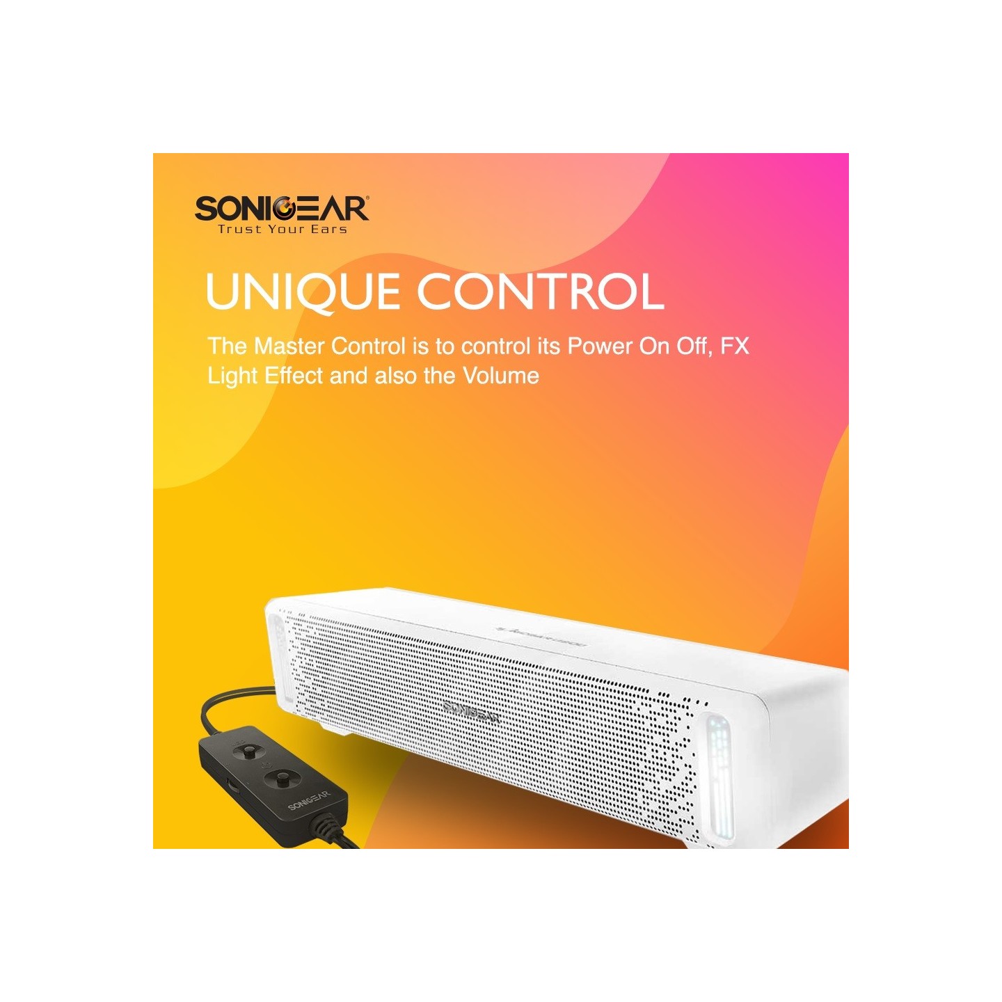 SonicGear SONICBAR USB RGB Soundbar Black - U200 - USB RGB Soundbar Black — Buy in Cyprus with Fast Delivery
