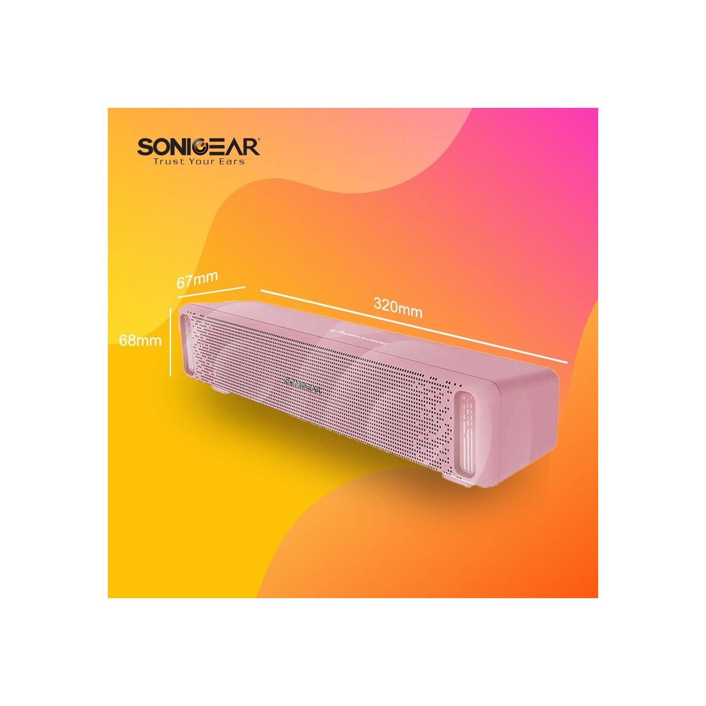 SonicGear SONICBAR USB RGB Soundbar Black - U200 - USB RGB Soundbar Black — Buy in Cyprus with Fast Delivery