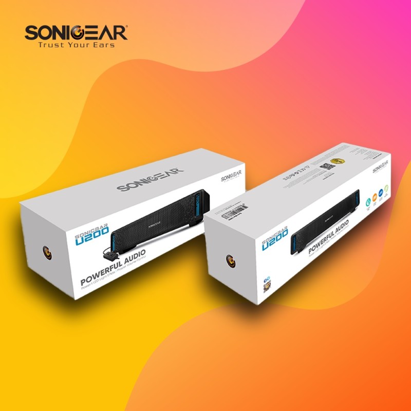 Buy SonicGear SONICBAR USB RGB Soundbar Black - U200 - USB RGB Soundbar Black in Cyprus, Nicosia, Limassol, Larnaka, Pafos