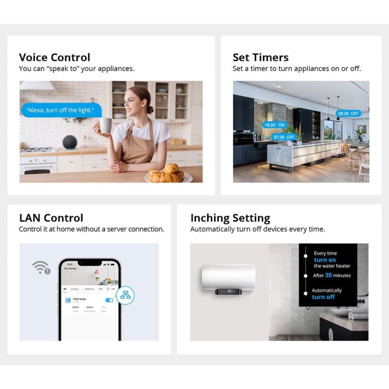 Buy Sonoff WiFi Smart Switch POW Origin Smart Power Meter - POWR3 - 16A in Cyprus, Nicosia, Limassol, Larnaka, Pafos