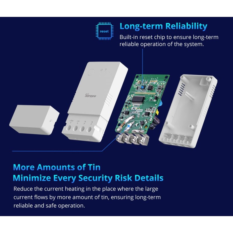 Buy Sonoff WiFi Smart Switch POW Origin Smart Power Meter - POWR3 - 16A in Cyprus, Nicosia, Limassol, Larnaka, Pafos