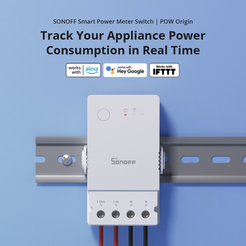 Buy Sonoff WiFi Smart Switch POW Origin Smart Power Meter - POWR3 - 16A in Cyprus, Nicosia, Limassol, Larnaka, Pafos