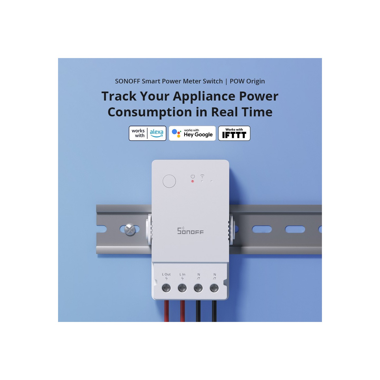 Sonoff WiFi Smart Switch POW Origin Smart Power Meter - POWR3 - 16A — Buy in Cyprus with Fast Delivery
