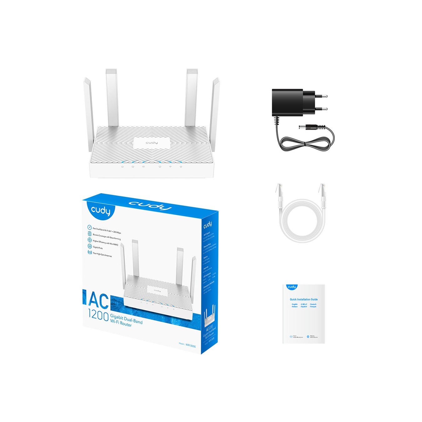 Cudy WR1300E – AC1200 Dual Band Gigabit Wi-Fi Router | Armenius Store