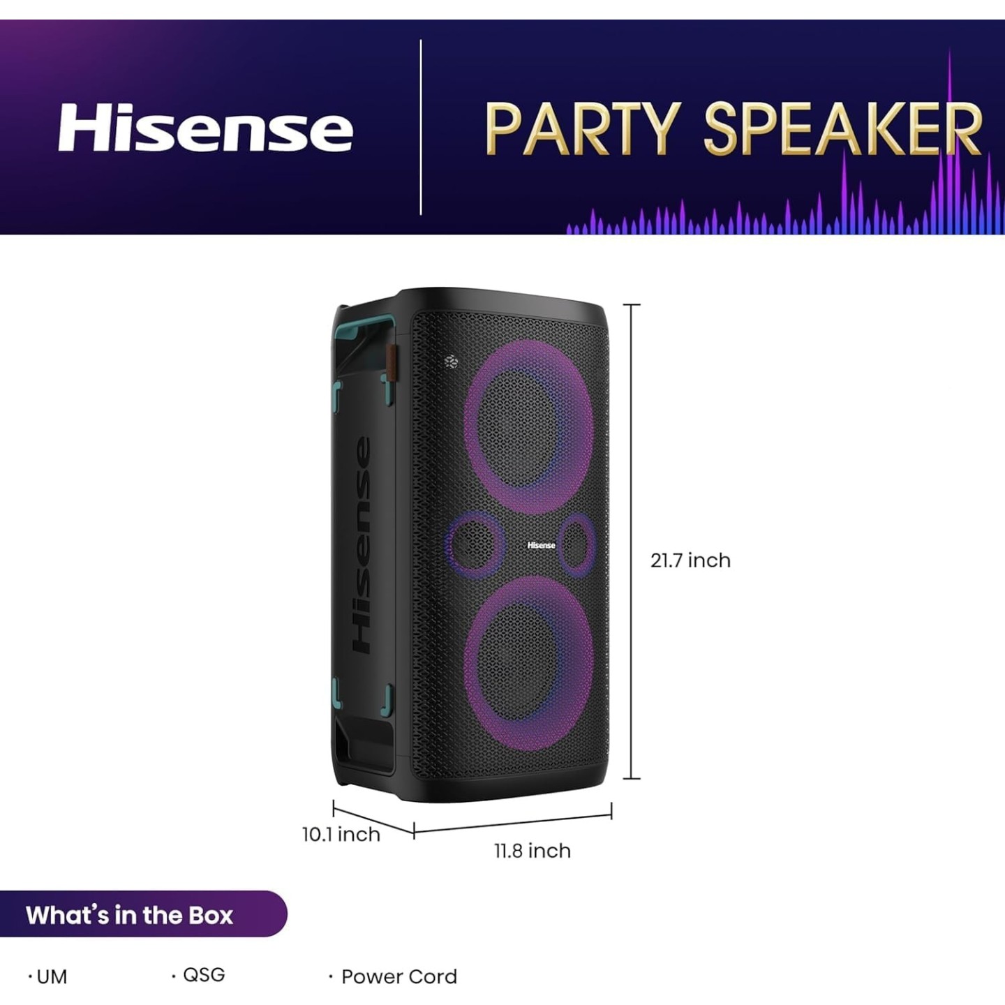Hisense Speaker Portable Karaoke Party Rocker One Plus - 300W — Buy in Cyprus with Fast Delivery