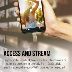 Buy PNY Flash Drive Duo Link USB 3.2 Dual Connector OTG Capless Swivel 256GB Bla... in Cyprus, Nicosia, Limassol, Larnaka, Pafos