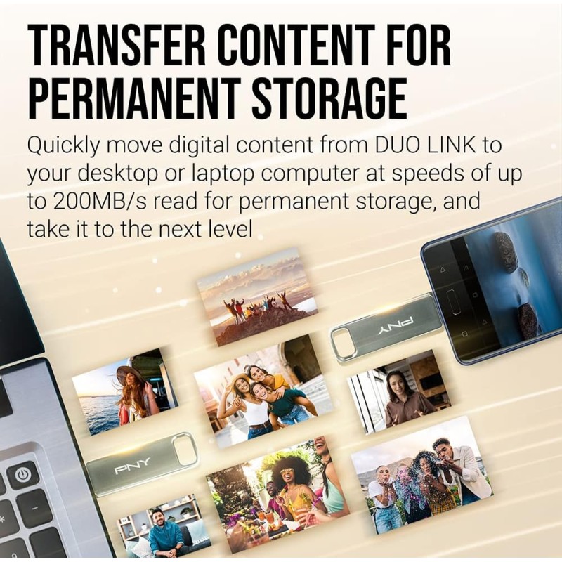 Buy PNY Flash Drive Duo Link USB 3.2 Dual Connector OTG Capless Swivel 256GB Bla... in Cyprus, Nicosia, Limassol, Larnaka, Pafos