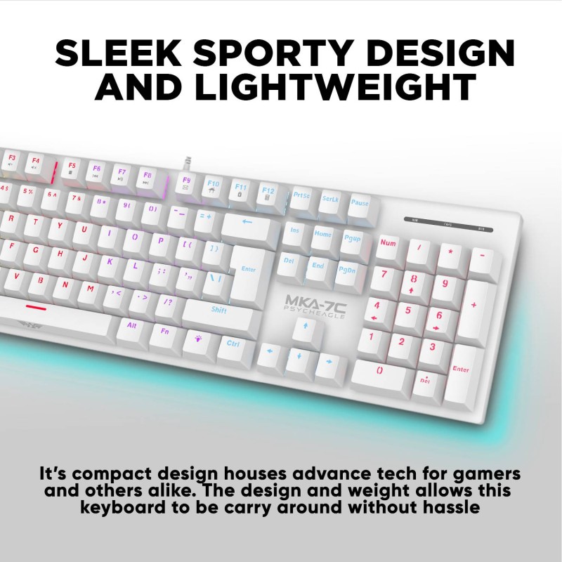 Buy Armaggeddon Mechanical Gaming Keyboard - MKA-7C - Black 104 Keys Linear Red in Cyprus, Nicosia, Limassol, Larnaka, Pafos