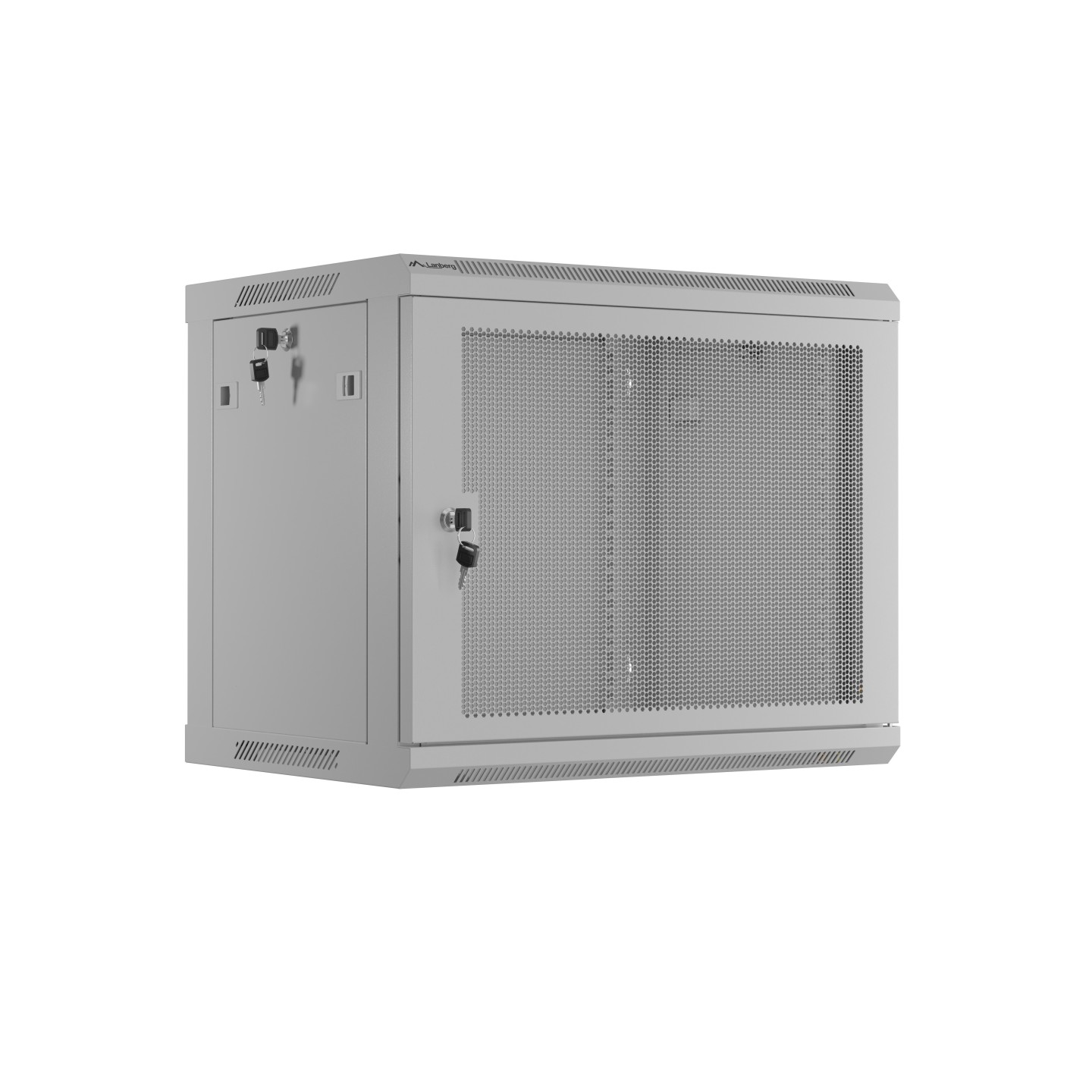 Lanberg Wall Rack 19'' with Perforated Door - 4U 45cm Grey FLAT PACKED — Buy in Cyprus with Fast Delivery