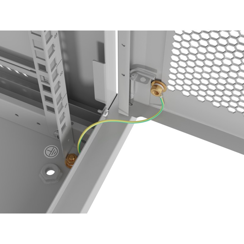 Buy Lanberg Wall Rack 19'' with Perforated Door - 4U 45cm Grey FLAT PACKED in Cyprus, Nicosia, Limassol, Larnaka, Pafos