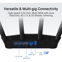 Buy ASUS WLAN Router - BE3600 - Wi-Fi 7 Dual Band 2.5GbE VPNFusion USB RT-BE58U in Cyprus, Nicosia, Limassol, Larnaka, Pafos