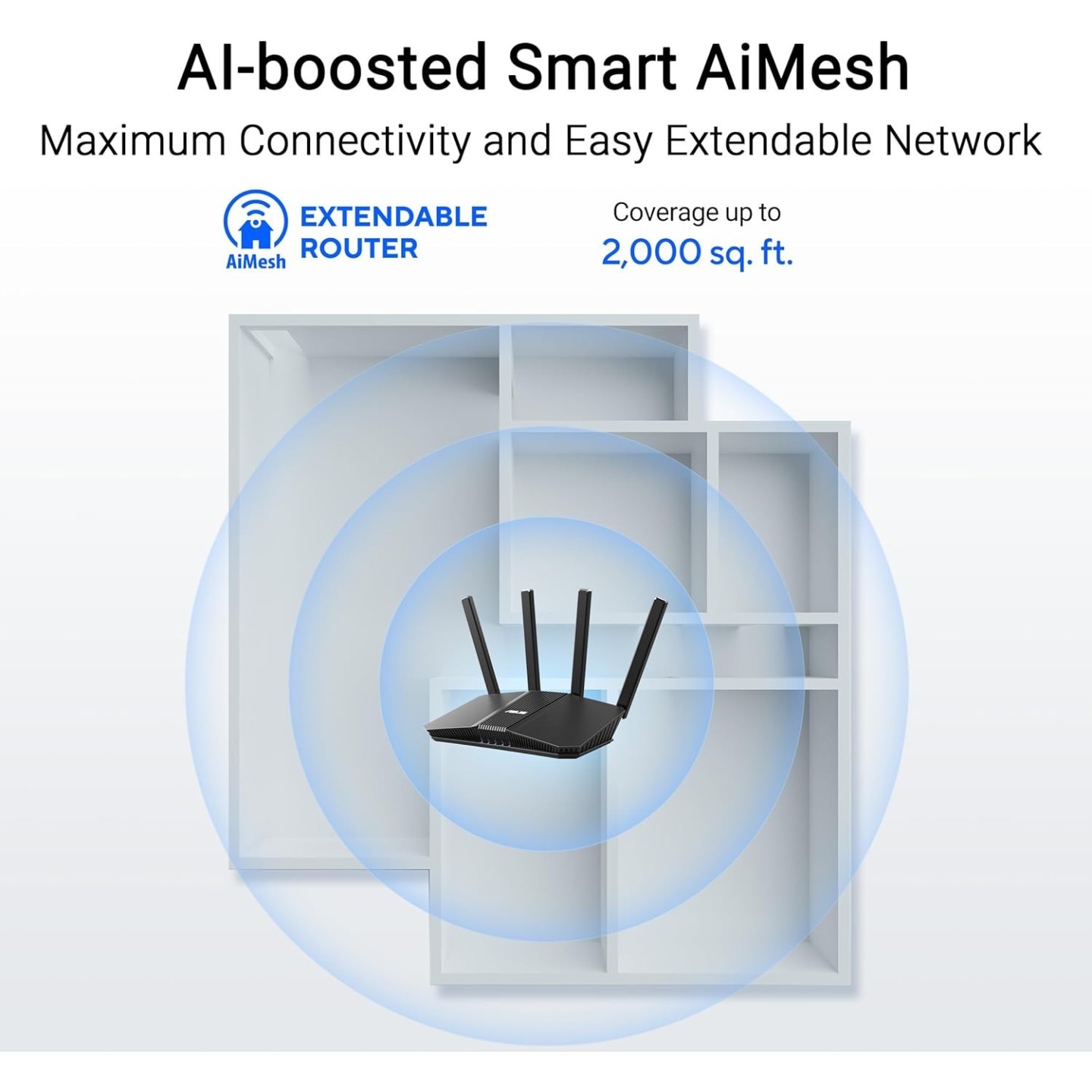 ASUS WLAN Router - BE3600 - Wi-Fi 7 Dual Band 2.5GbE VPNFusion USB RT-BE58U — Buy in Cyprus with Fast Delivery