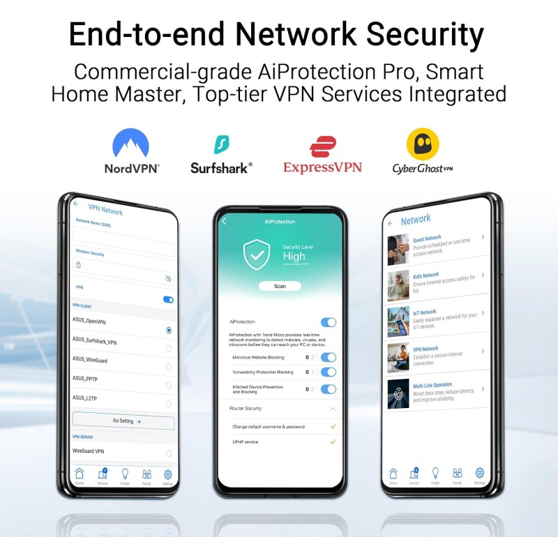 Buy ASUS WLAN Router - BE3600 - Wi-Fi 7 Dual Band 2.5GbE VPNFusion USB RT-BE58U in Cyprus, Nicosia, Limassol, Larnaka, Pafos