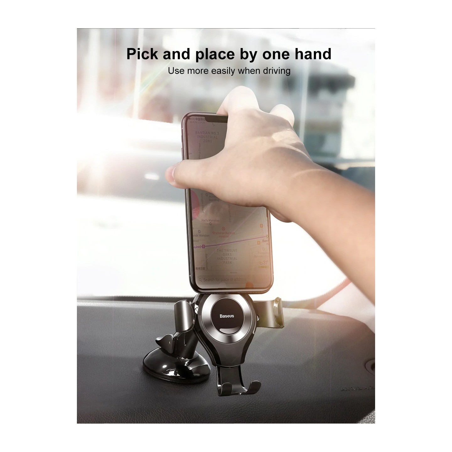Baseus Osculum Type Gravity Dashboard Car Mount - SUYL-XP0S - Osculum Type Gravity Dashboard Car Mount Black