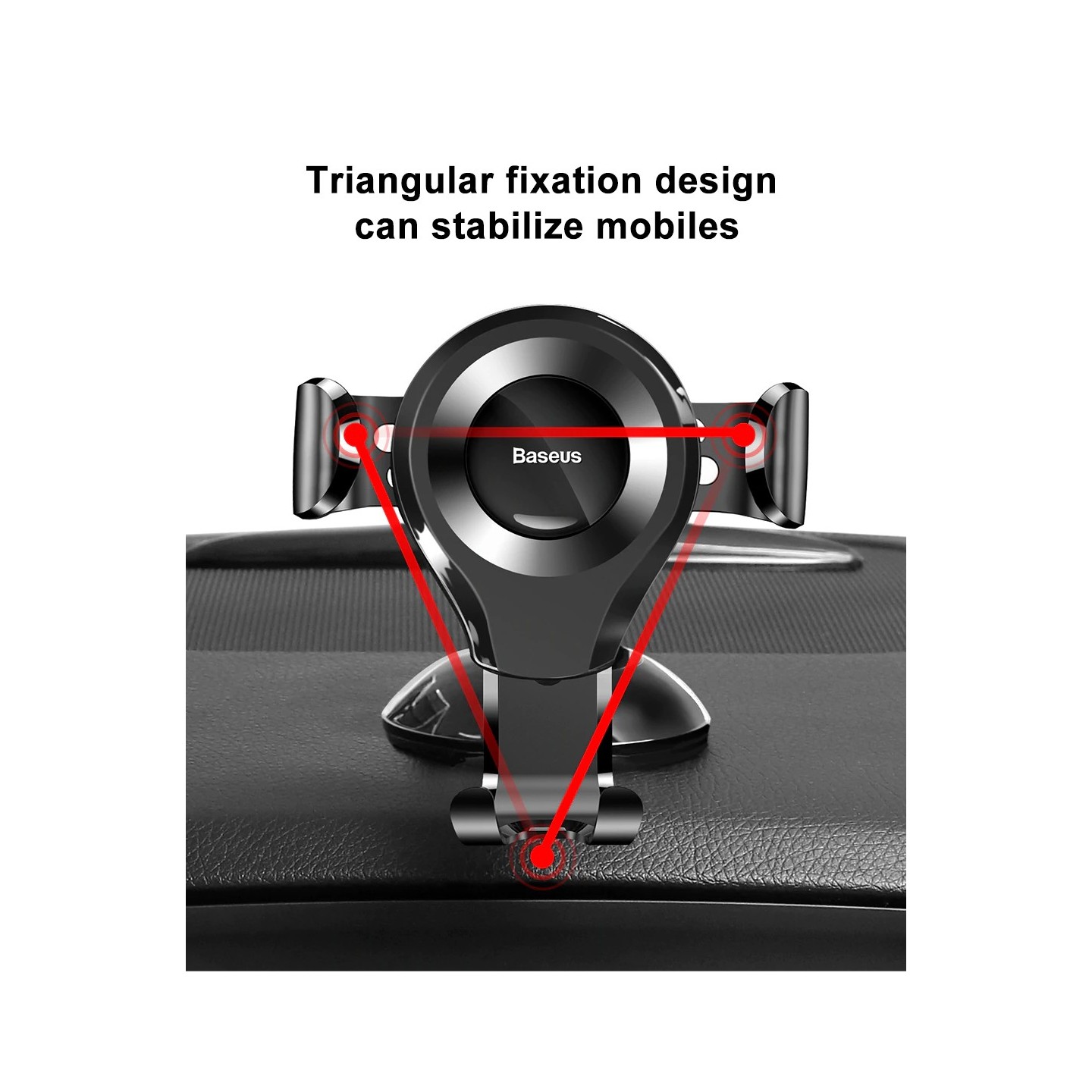 Baseus Osculum Type Gravity Dashboard Car Mount - SUYL-XP0S - Osculum Type Gravity Dashboard Car Mount Black