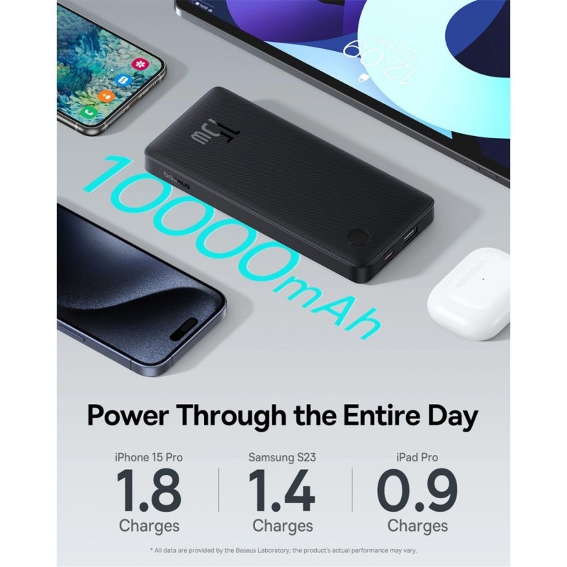 Buy Baseus Powerbank - 15W 10000mAh Airpow Lite White in Cyprus, Nicosia, Limassol, Larnaka, Pafos