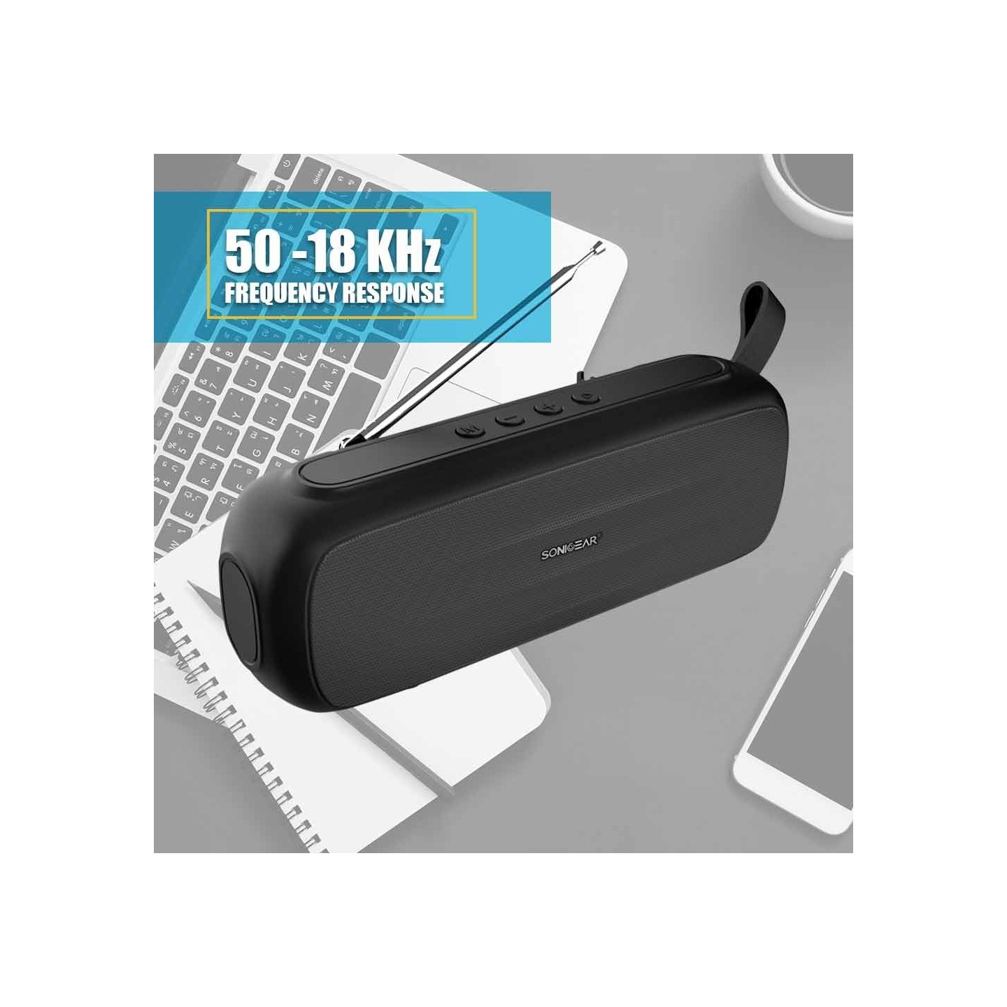 SonicGear Portable Speaker - P8000 - TWS Bluetooth USB FM SD — Buy in Cyprus with Fast Delivery