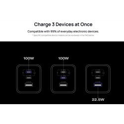 Buy EcoFlow Charge Wall - RAPID Pro 100W 3 Ports GaN UK Silver in Cyprus, Nicosia, Limassol, Larnaka, Pafos