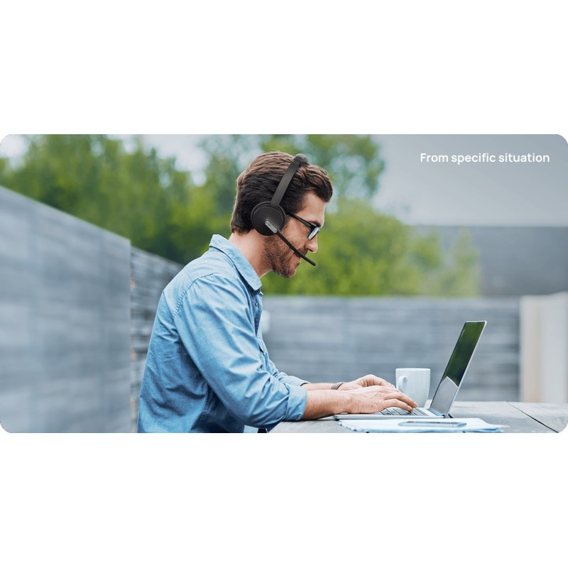 Buy Yealink Headset Wireless Bluetooth 3-Mic NC with BT Dongle - BH70 - Dual Teams in Cyprus, Nicosia, Limassol, Larnaka, Pafos