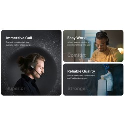 Buy Yealink Headset Wireless Bluetooth 3-Mic NC with BT Dongle - BH70 - Dual Teams in Cyprus, Nicosia, Limassol, Larnaka, Pafos