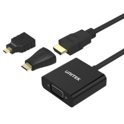 Buy Unitek HDMI Mini Micro to VGA+Audio Converter - Y-6355 - HDMI Mini Micro to ... in Cyprus, Nicosia, Limassol, Larnaka, Pafos