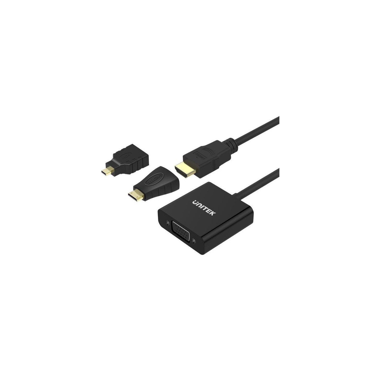 Unitek HDMI Mini Micro to VGA+Audio Converter - Y-6355 - HDMI Mini Micro to VGA+Audio Converter