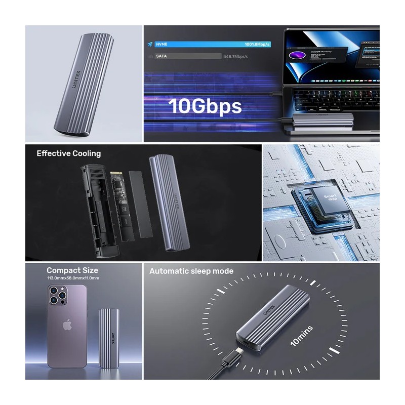 Buy Unitek USB-C NVME PCIe Enclosure 10Gbps - S1241B - USB-C, NVME PCIe Enclosur... in Cyprus, Nicosia, Limassol, Larnaka, Pafos