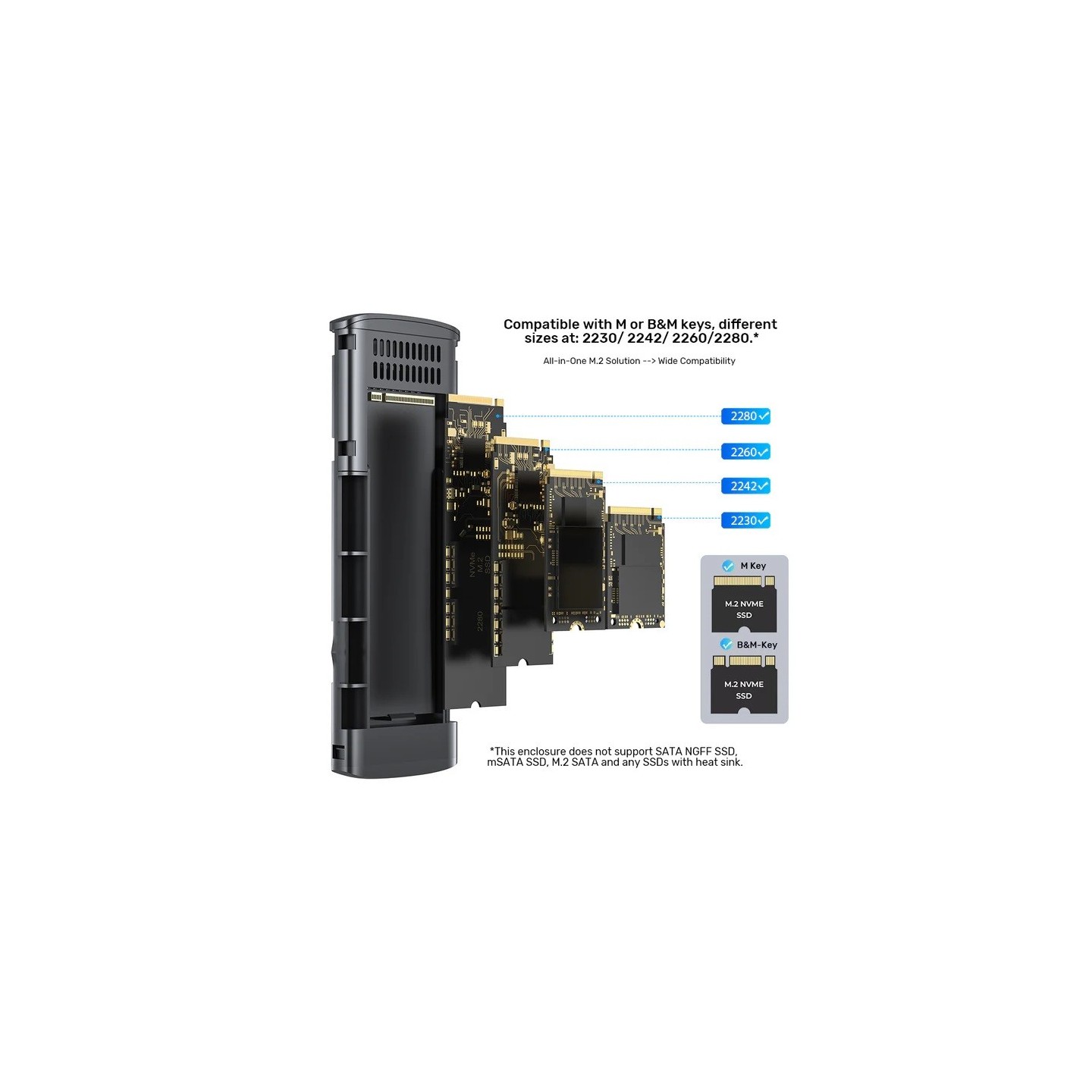 Unitek USB-C NVME PCIe Enclosure 10Gbps - S1241B - USB-C, NVME PCIe Enclosure, 10Gbps — Buy in Cyprus with Fast Delivery