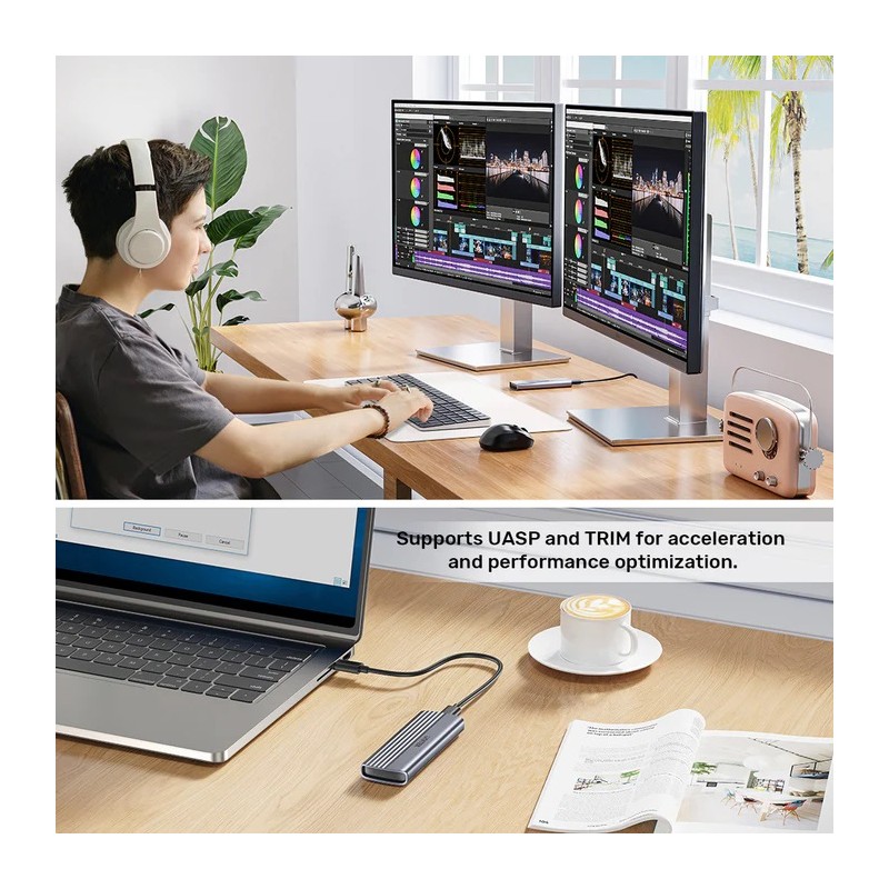 Buy Unitek USB-C NVME PCIe Enclosure 10Gbps - S1241B - USB-C, NVME PCIe Enclosur... in Cyprus, Nicosia, Limassol, Larnaka, Pafos