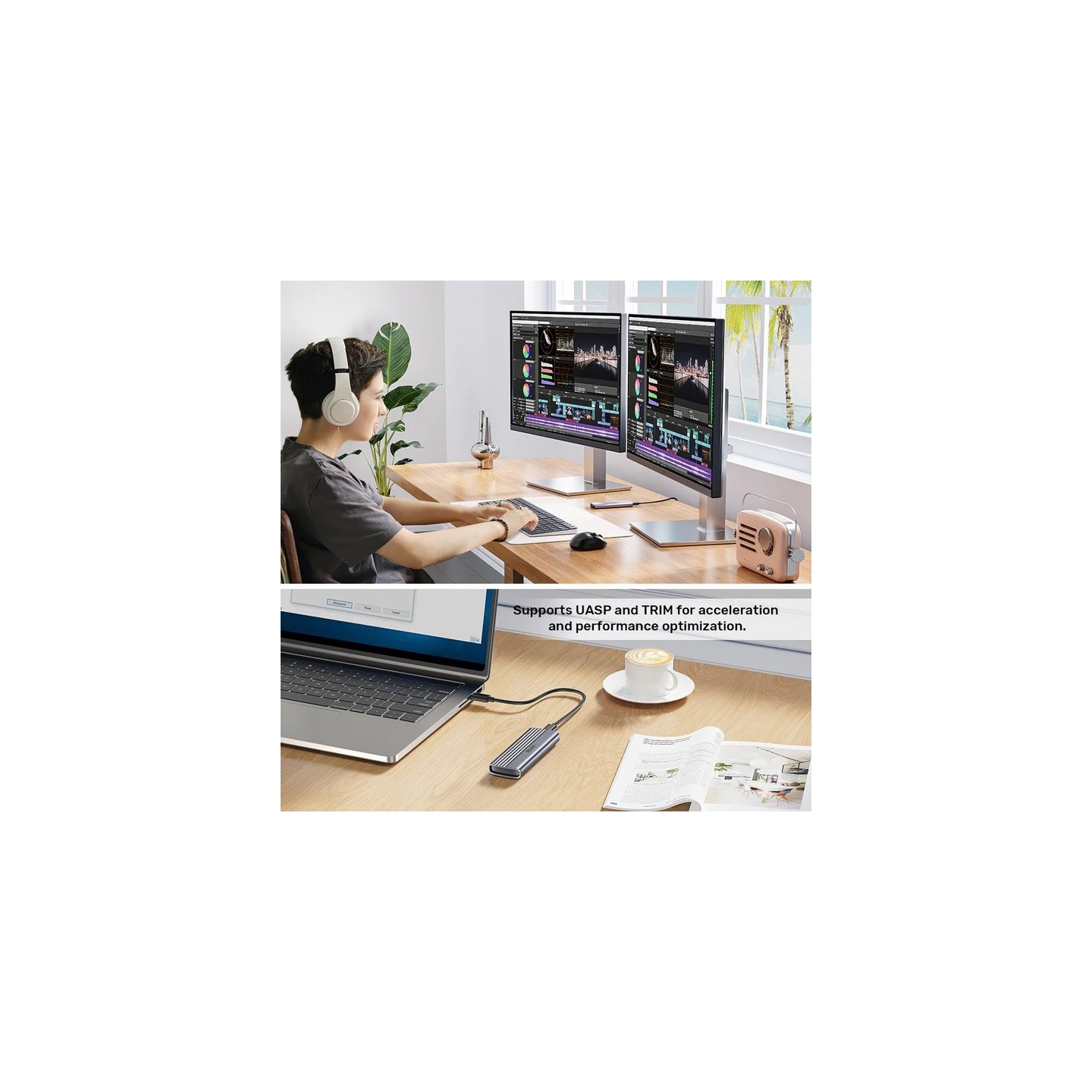 Unitek USB-C NVME PCIe Enclosure 10Gbps - S1241B - USB-C, NVME PCIe Enclosure, 10Gbps — Buy in Cyprus with Fast Delivery