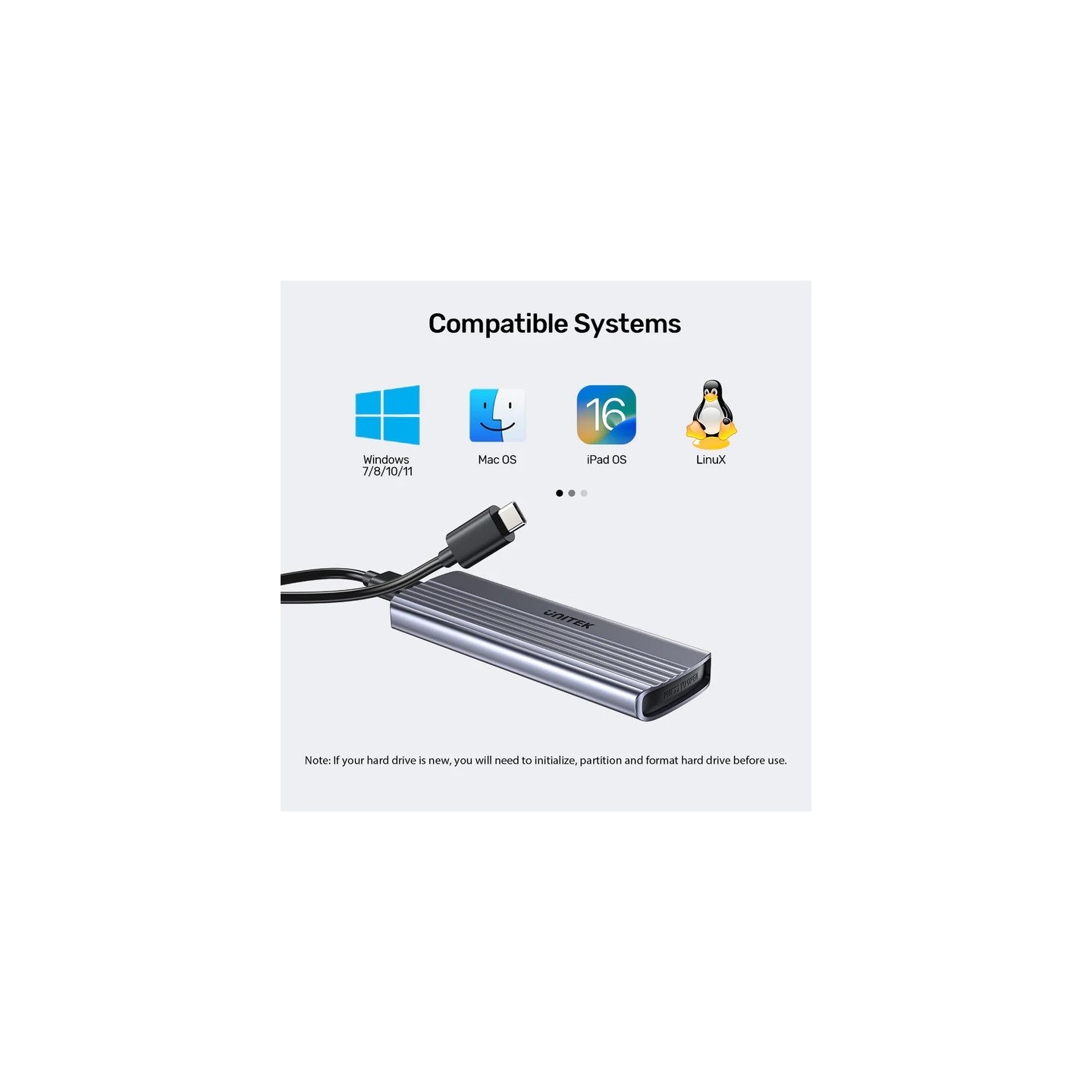 Unitek USB-C NVME PCIe Enclosure 10Gbps - S1241B - USB-C, NVME PCIe Enclosure, 10Gbps — Buy in Cyprus with Fast Delivery
