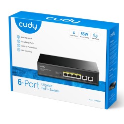 Buy Cudy Switch PoE Gigabit - GS1006P - 4PoE + 2GbE Uplink 65W in Cyprus, Nicosia, Limassol, Larnaka, Pafos