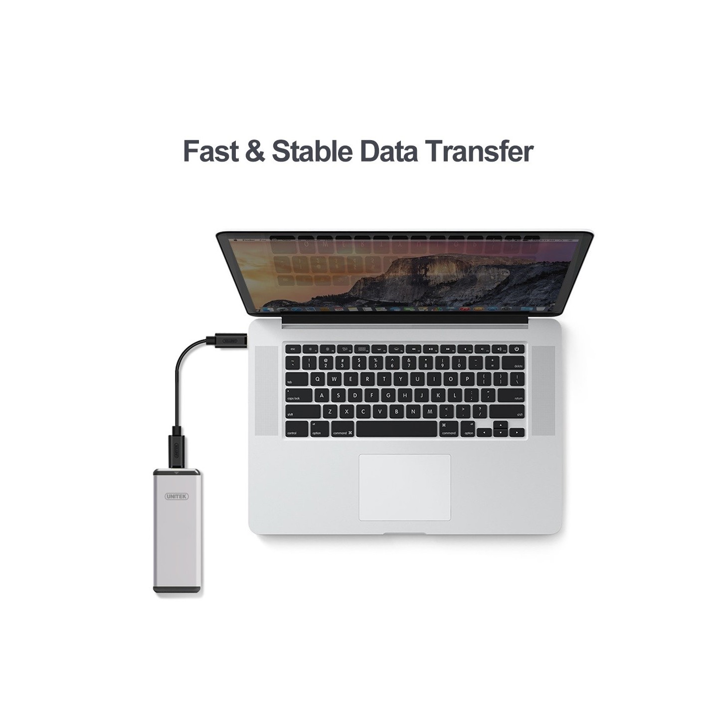 Unitek USB3.0 M.2 SSD SATA Aluminium Enclosure - Y-3365 - USB3.0 M.2 SSD SATA Aluminium Enclosure