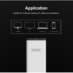 Buy Unitek USB3.0 M.2 SSD SATA Aluminium Enclosure - Y-3365 - USB3.0 M.2 SSD SAT... in Cyprus, Nicosia, Limassol, Larnaka, Pafos