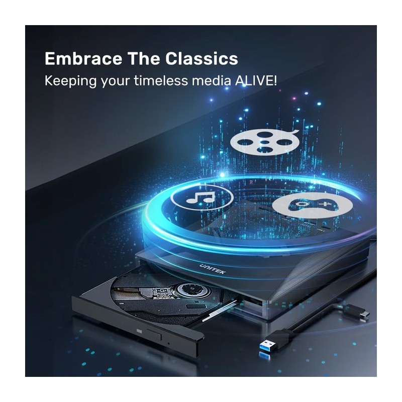 Buy Unitek Optical External Drive & 5in1 USB Hub - T1037A - Optical External Dri... in Cyprus, Nicosia, Limassol, Larnaka, Pafos
