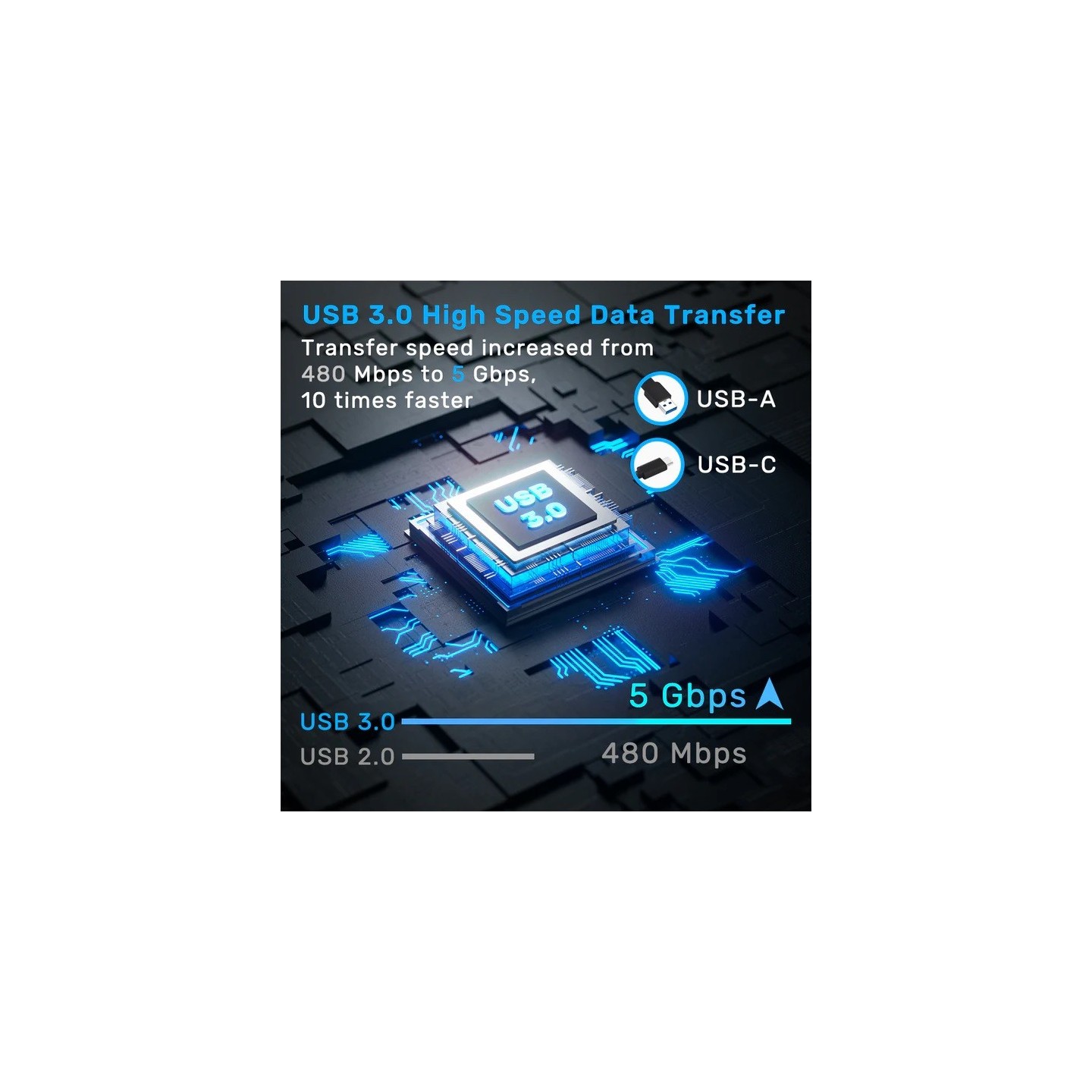 Unitek T1037A 5-in-1 External Optical Drive & USB Hub - 8x DVD (Boxed) — Buy in Cyprus with Fast Delivery