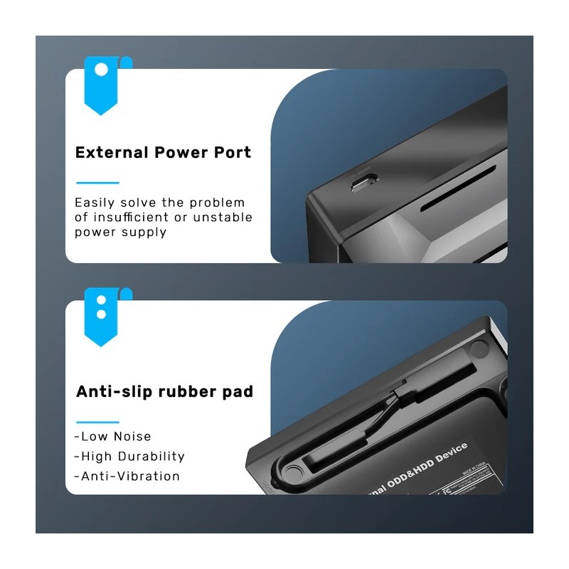 Buy Unitek Optical External Drive & 5in1 USB Hub - T1037A - Optical External Dri... in Cyprus, Nicosia, Limassol, Larnaka, Pafos