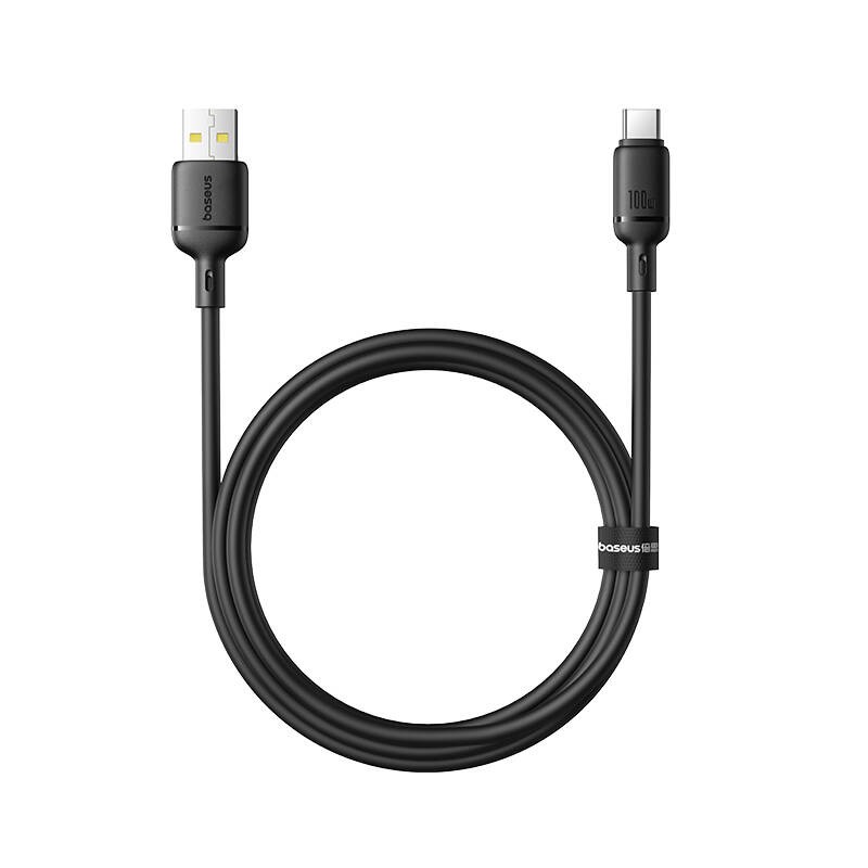 Baseus Silky Series USB-C to USB-A 1.0m 100W Cable - Black (Boxed) — Buy in Cyprus with Fast Delivery